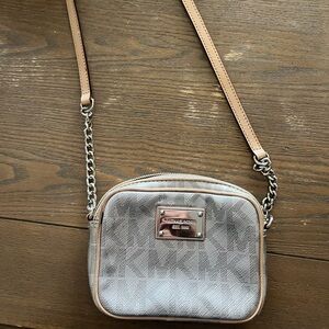 Michael Kors silver vintage Crossbody Bag.
